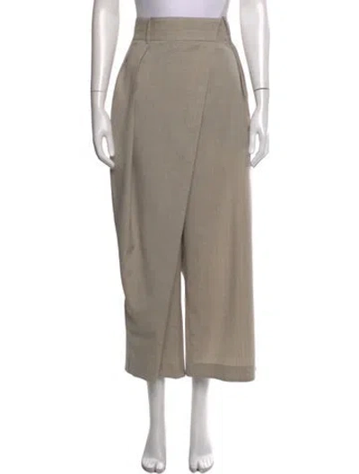 Pre-owned Loewe Wool Wide Leg Pants In Neutrals