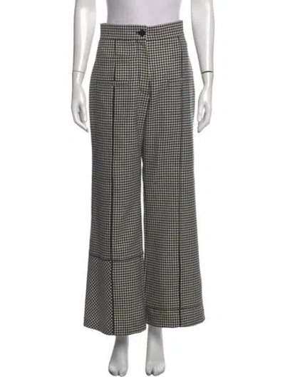 Pre-owned Loewe Wool Wide Leg Pants In Neutrals