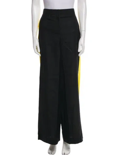 Pre-owned Loewe Wool Wide Leg Pants W/ Tags In Black