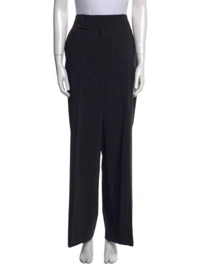 Pre-owned Loewe Wool Wide Leg Pants W/ Tags In Black