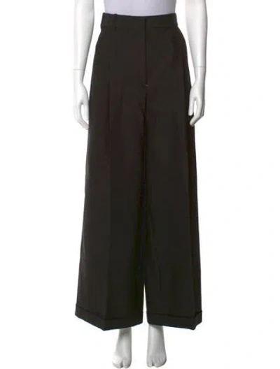 Pre-owned Loewe Wool Wide Leg Pants W/ Tags In Black