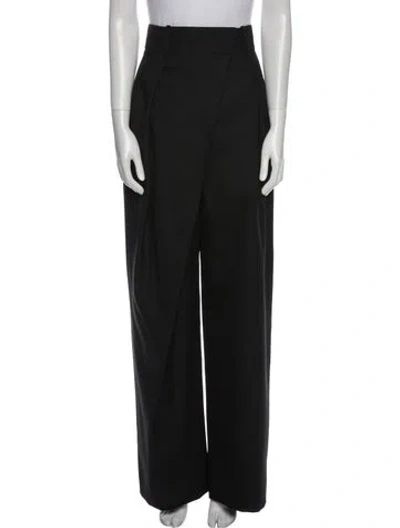 Pre-owned Loewe Wool Wide Leg Pants W/ Tags In Black