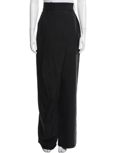 Pre-owned Loewe Wool Wide Leg Pants W/ Tags In Black