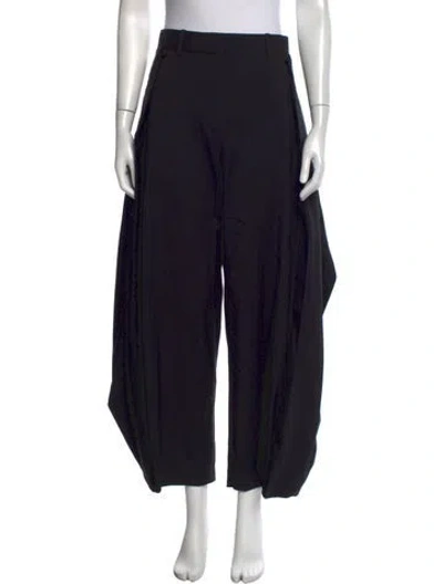Pre-owned Loewe Wool Wide Leg Pants W/ Tags In Black