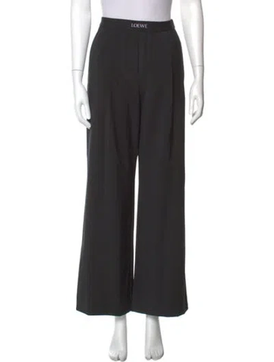 Pre-owned Loewe Wool Wide Leg Pants W/ Tags In Gray