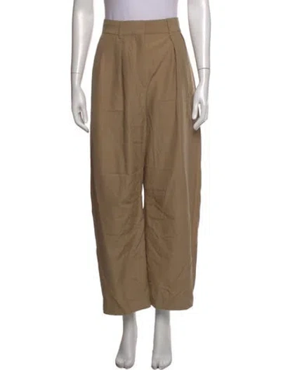 Pre-owned Loewe Wool Wide Leg Pants W/ Tags In Neutrals