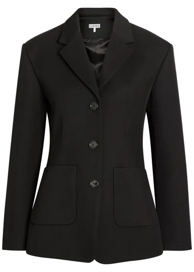 Loewe Wool-blend Blazer In Black