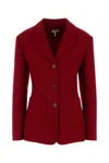 Loewe Wool-blend Blazer With Silk-blend Lining In Red