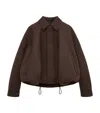 Loewe Wool-blend Drawstring Jacket In Brown