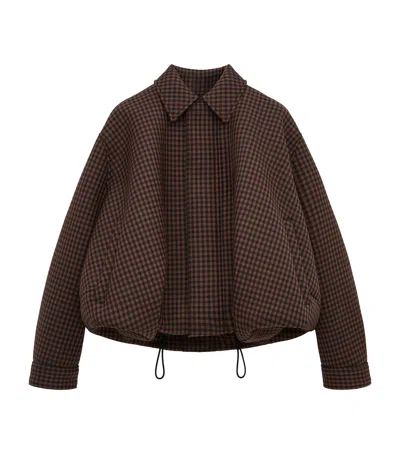 Loewe Wool-blend Drawstring Jacket In Brown