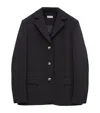Loewe Wool-blend Single-breasted Blazer In Black
