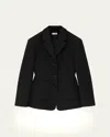 Loewe Wool Blend Blazer Notch Lapel Single Breasted In Black