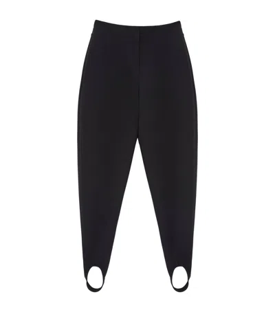 Loewe Wool-blend Stirrup Trousers In Black
