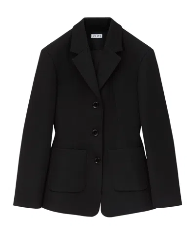 Loewe Woolen Jacket In Black