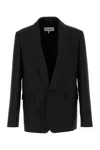 Loewe Black Wool Blend Blazer In Black