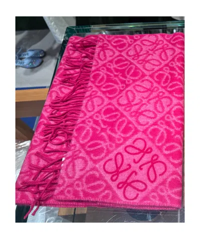 Loewe Word Puzzle Scarf In Pink