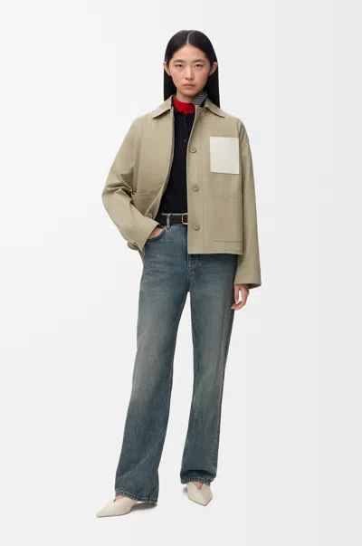 Loewe Workwear Jacket In Cotton Size: 44 For Woman In Green