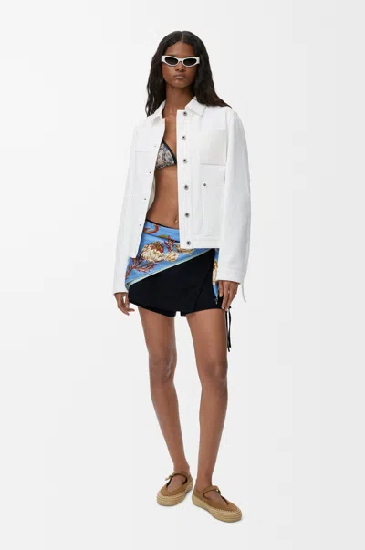 Loewe Workwear Jacket In Denim Size: 40 For Woman In White