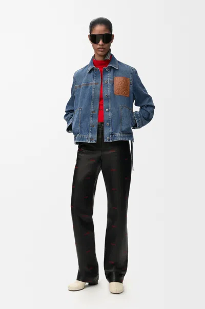 Loewe Workwear Jacket In Denim Size: 46 For Woman In Blue