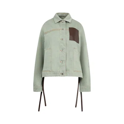 Pre-owned Loewe Workwear Jacket 'khaki Green' | Women's Size 36