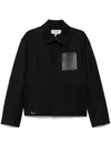 Loewe Mens Black Workwear Leather-pocket Wool And Cashmere Jacket In Black