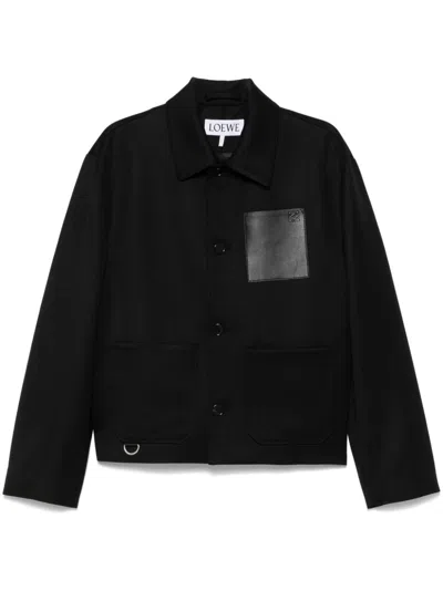 Loewe Workwear Shirt Jacket In Black