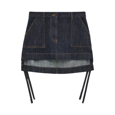 Pre-owned Loewe Workwear Skirt 'indigo Blue' | Women's Size 38