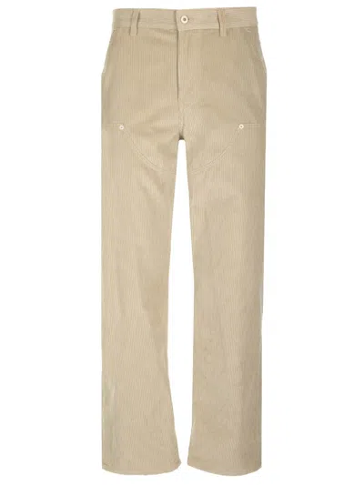 Loewe Workwear Trousers Beige In Brown