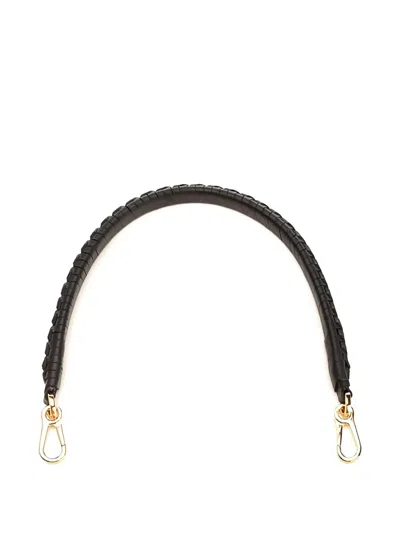 Loewe Woven Calfskin Bag Strap In Black