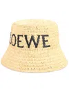 Loewe Woven-design Bucket Hat In Neutrals