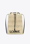 Loewe Pocket Drawstring Raffia Crossbody Bag