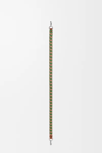 Loewe Woven Strap In Leather For Woman In Multicolor/green