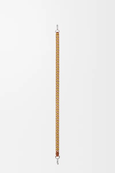 Loewe Woven Strap In Leather For Woman In Multicolor/pecan