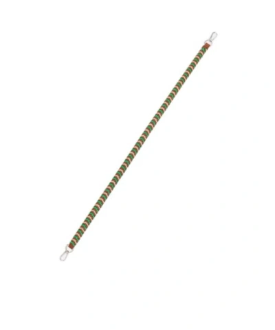 Loewe Woven Strap In Leather In Green