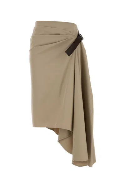 Loewe Wrap Asymmetric Skirt In Neutral