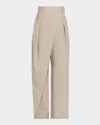 Loewe Wrap Pleated Wide-leg Trousers