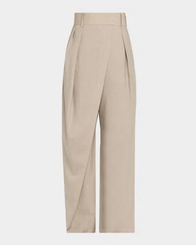 Loewe Wrap Pleated Wide-leg Trousers