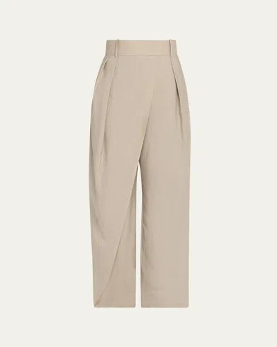 Loewe Wrap Pleated Wide-leg Trousers