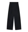 Loewe Wide-leg Wrap Wool Pants In Black