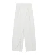 Loewe Layered Pleated High-rise Wide-leg Jeans In White