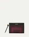 Loewe X Albers Compact Bifold Wallet In Nappa Leather In Brown