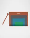 Loewe X Albers Compact Bifold Wallet In Nappa Leather In Brown