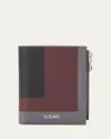Loewe X Albers Compact Wallet In Leather In Brown