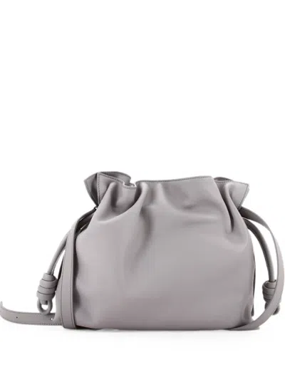 Pre-owned Loewe X Albers Flamenco Knot Clutch Leather Medium Shoulder Bag In Black