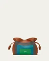 Loewe X Albers Flamenco Medium Clutch Bag In Nappa Leather In Multi