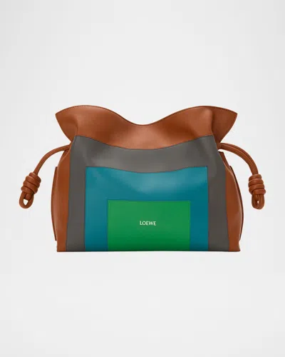 LOEWE X ALBERS FLAMENCO MEDIUM CLUTCH BAG IN NAPPA LEATHER