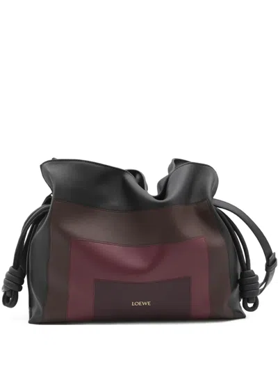 Loewe X Albers Medium Flamenco Clutch Bag In Black