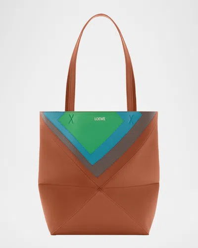 Loewe X Albers Puzzle Fold Tote Bag In Nappa Leather