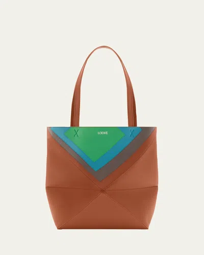 LOEWE X ALBERS PUZZLE FOLD TOTE BAG IN NAPPA LEATHER