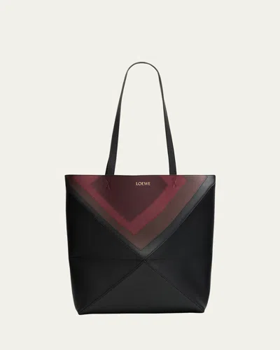 Loewe X Albers Puzzle Fold Tote Bag In Nappa Leather In Multi